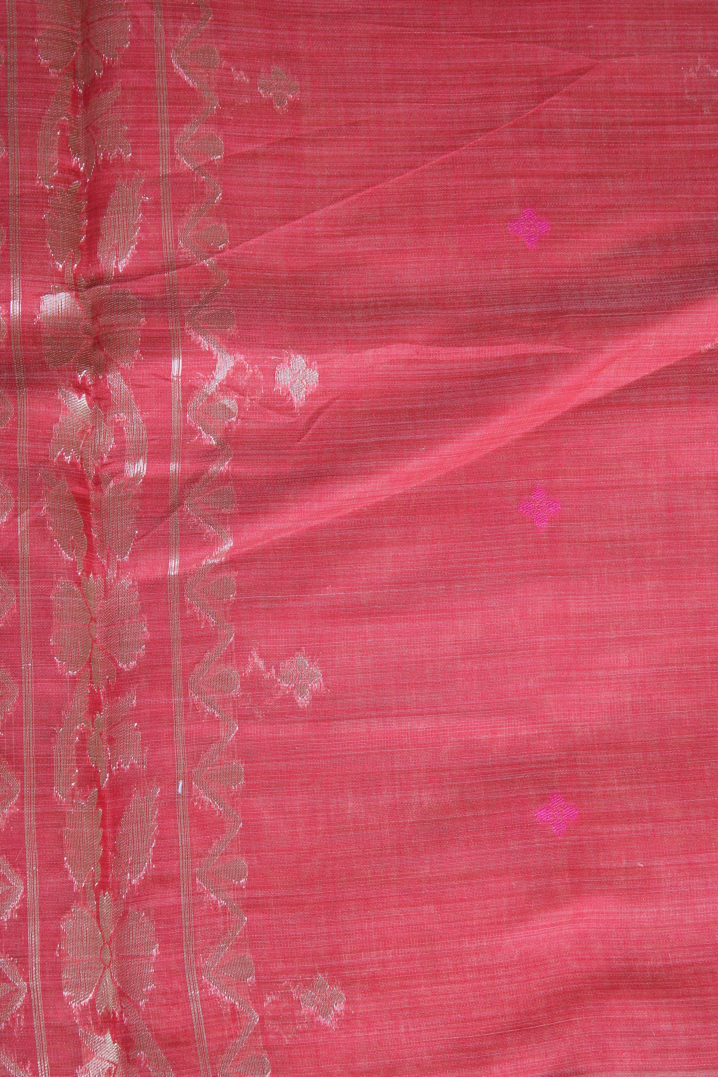 Light Mustard Yellow Chanderi Saree with  White Zamdani weaving border