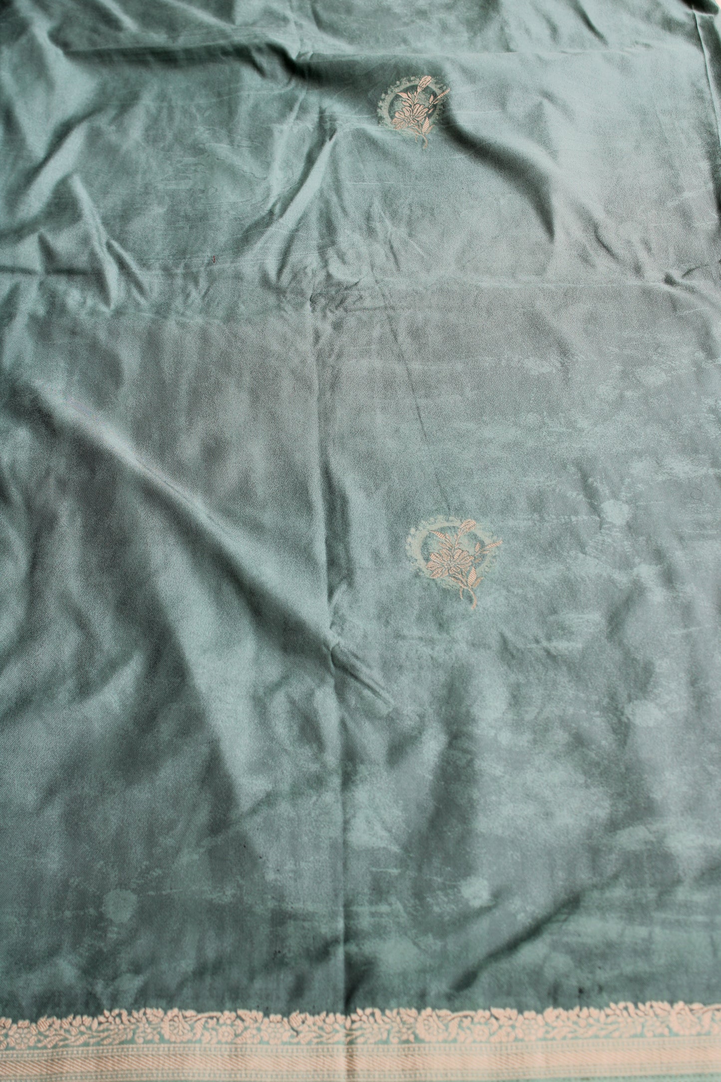 Fancy Mango silk saree with shibori print weaving and rich Meenakari Pallu