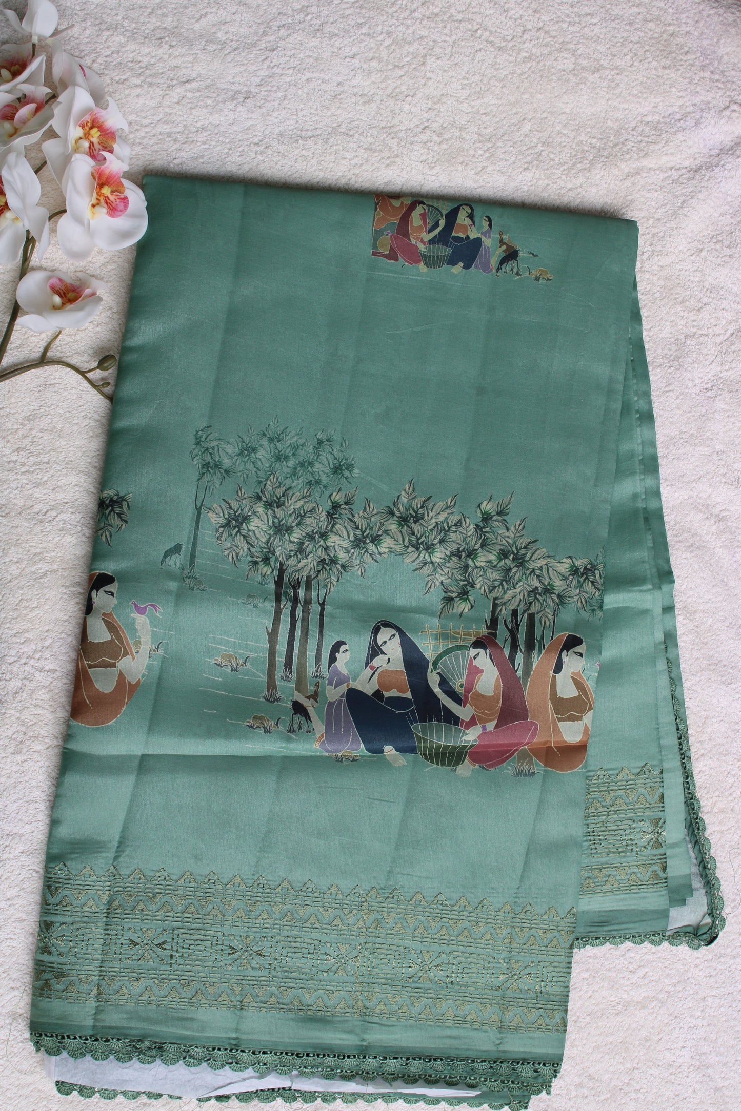 Premium  soft Tusser saree with figure motifs
