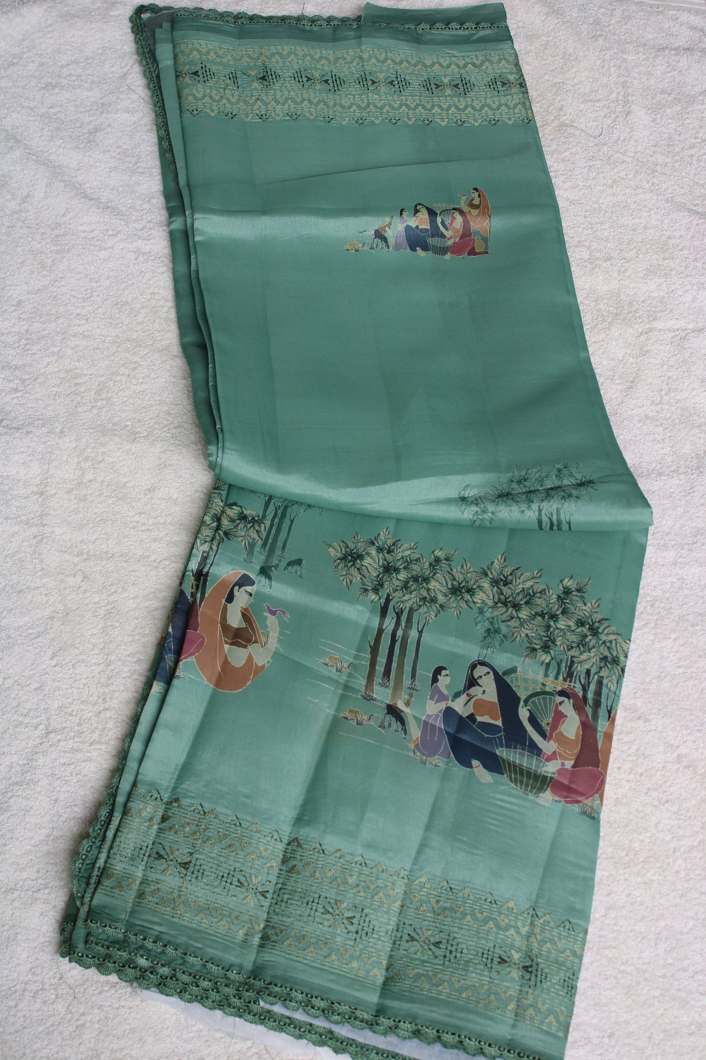 Premium  soft Tusser saree with figure motifs