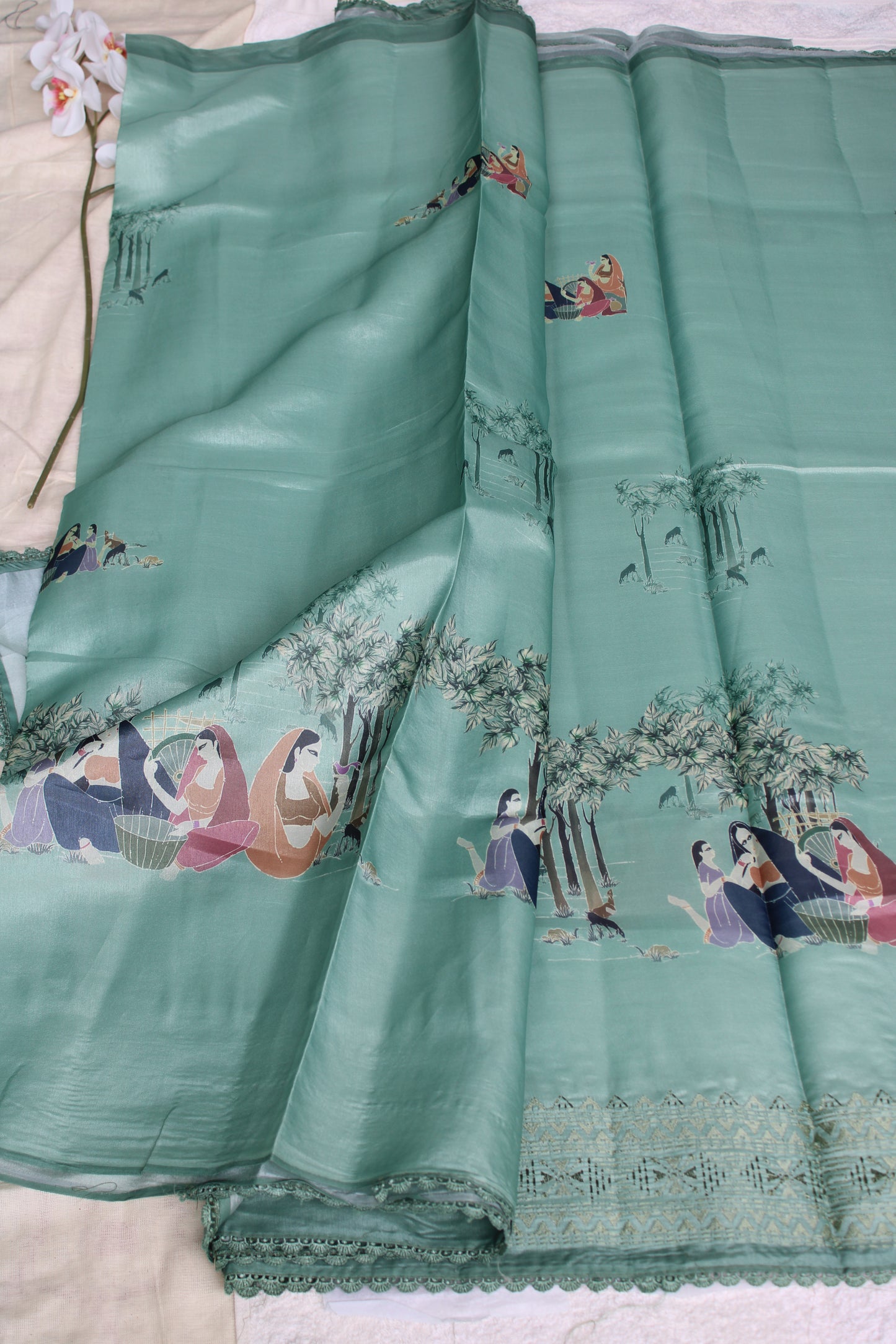 Premium  soft Tusser saree with figure motifs