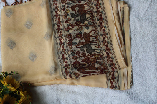 Pure organza saree with embroidery work