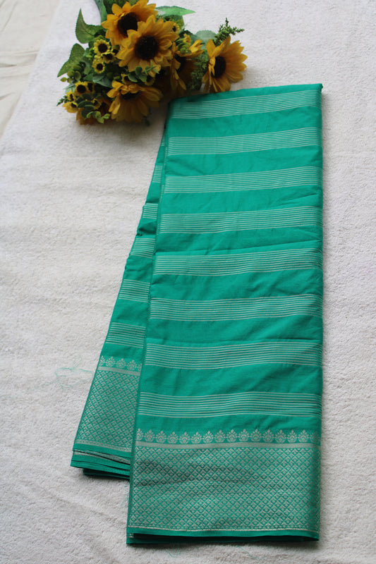Green Colour viscous crape silk saree