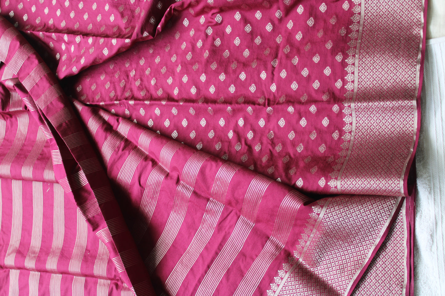 Maroon Colour viscous crape silk saree