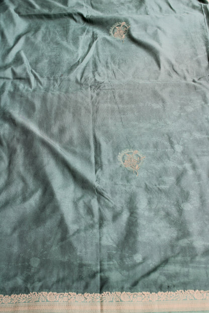 Fancy Mango silk saree with shibori print weaving and rich Meenakari Pallu