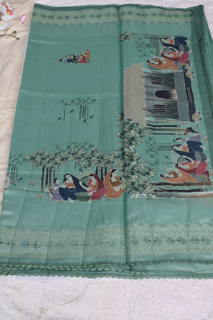 Premium  soft Tusser saree with figure motifs