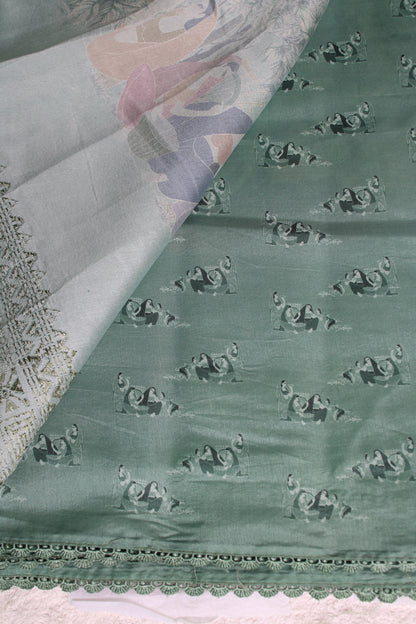 Premium  soft Tusser saree with figure motifs