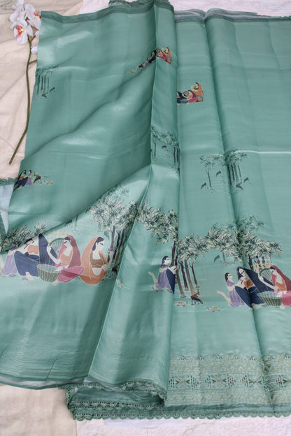 Premium  soft Tusser saree with figure motifs