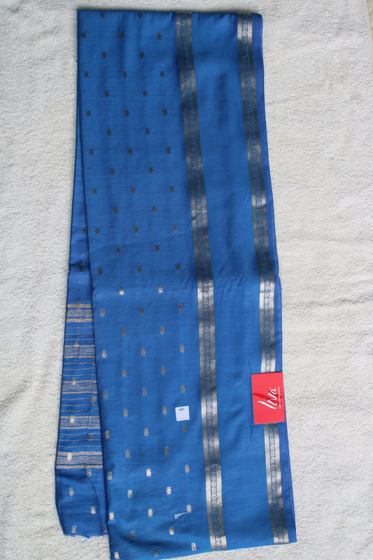 Art Premium Mahesh silk with Jari butta and gap border
