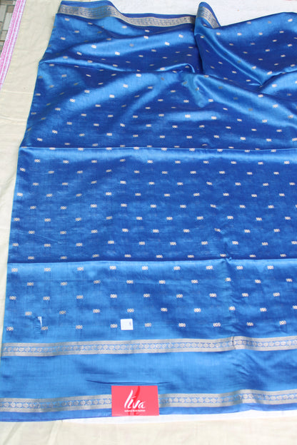Art Premium Mahesh silk with Jari butta and gap border