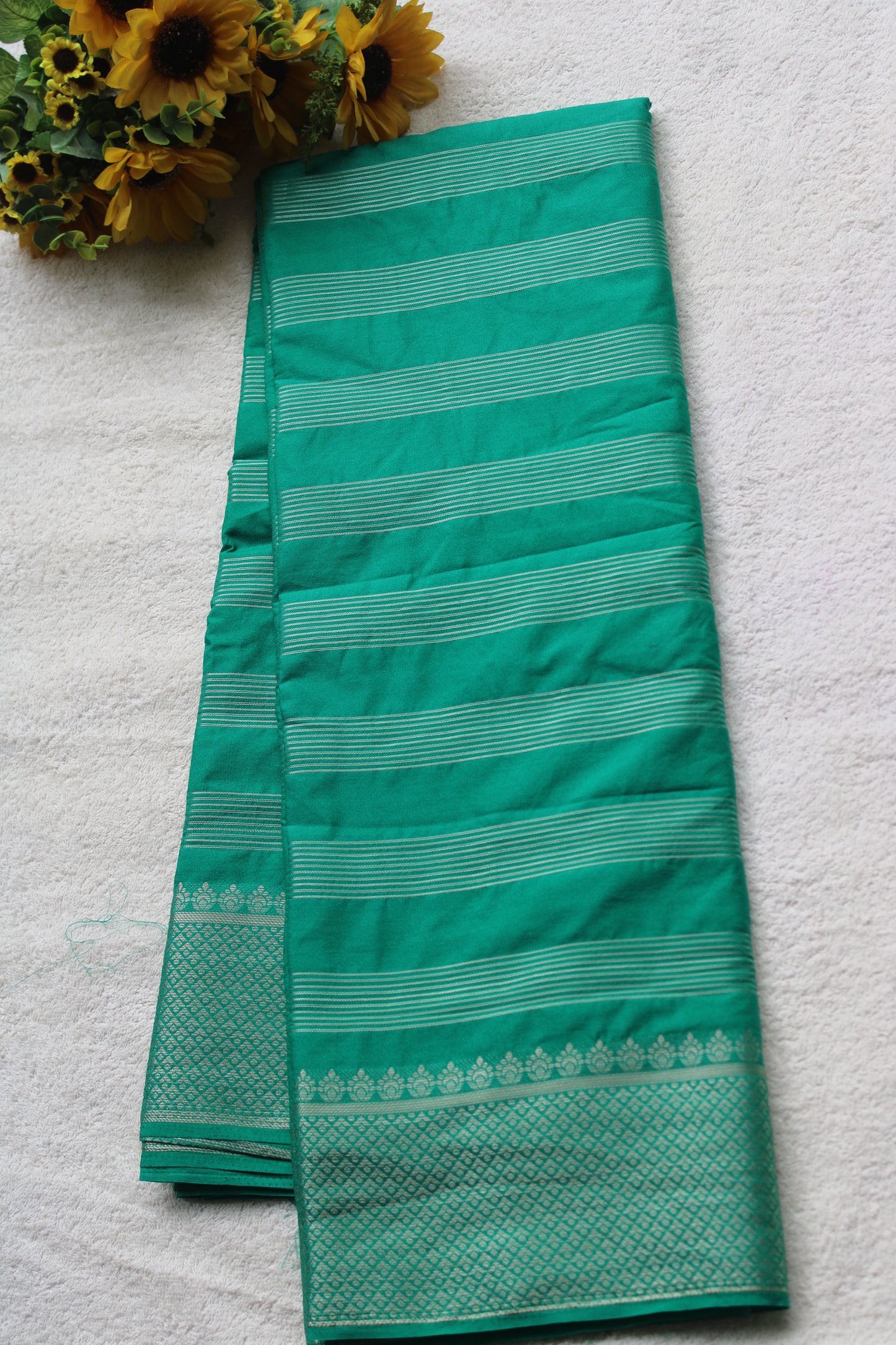 Green Colour viscous crape silk saree