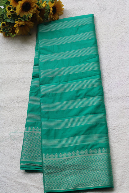 Green Colour viscous crape silk saree