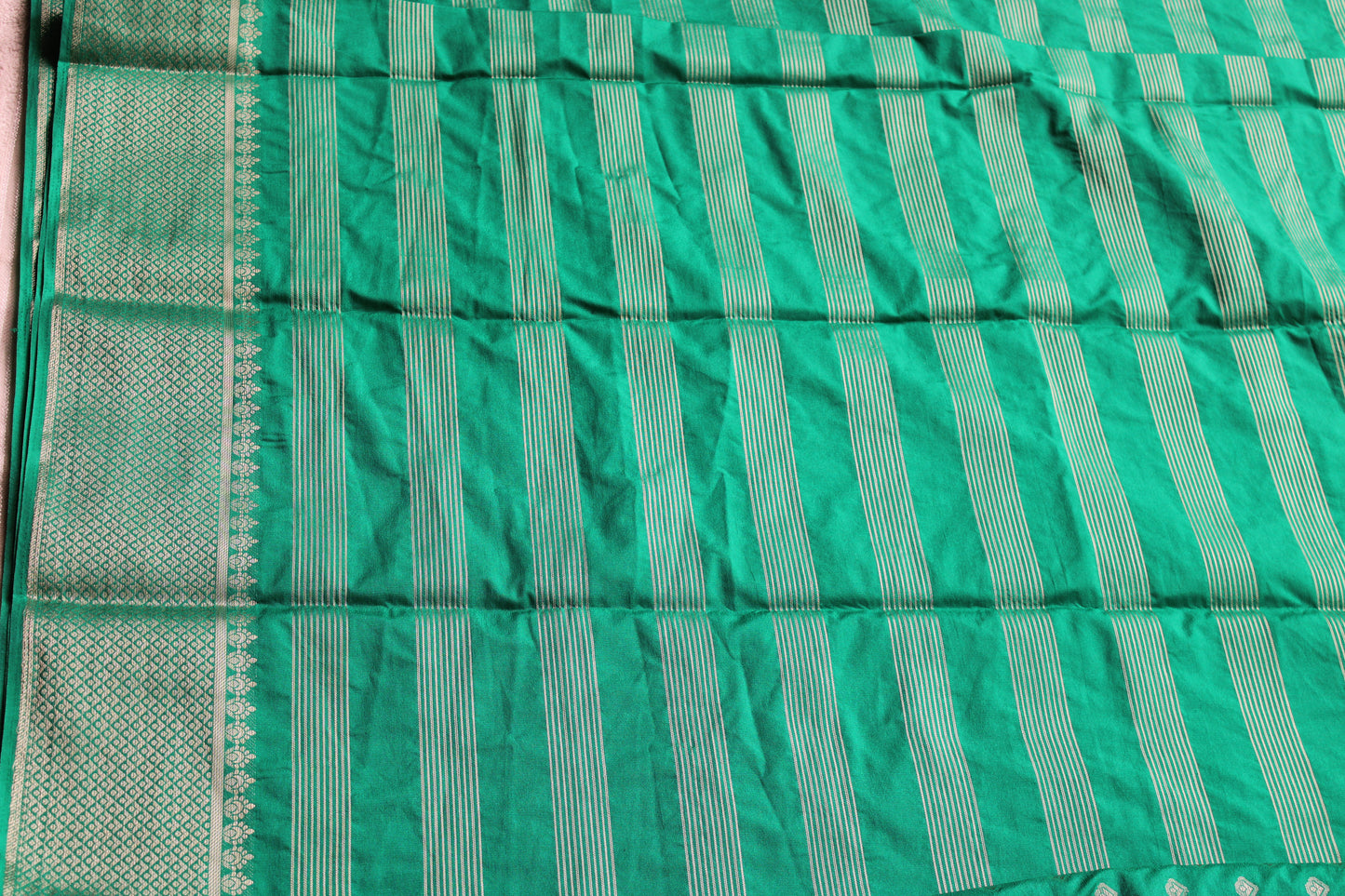 Green Colour viscous crape silk saree