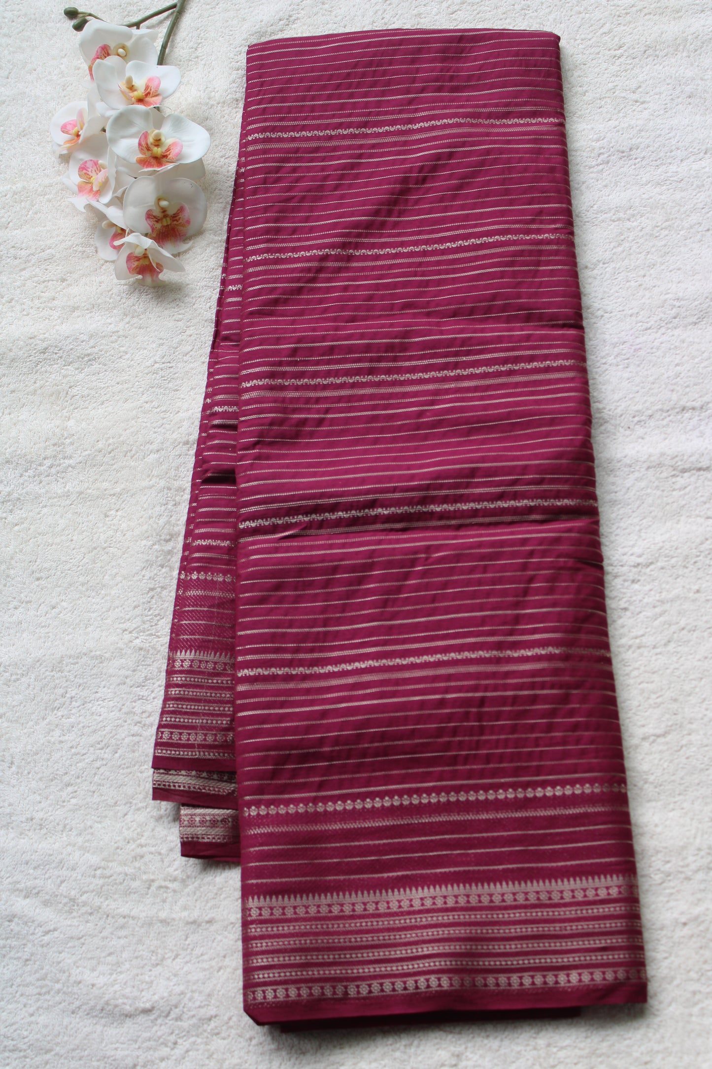 Maroon Colour viscous crape silk saree