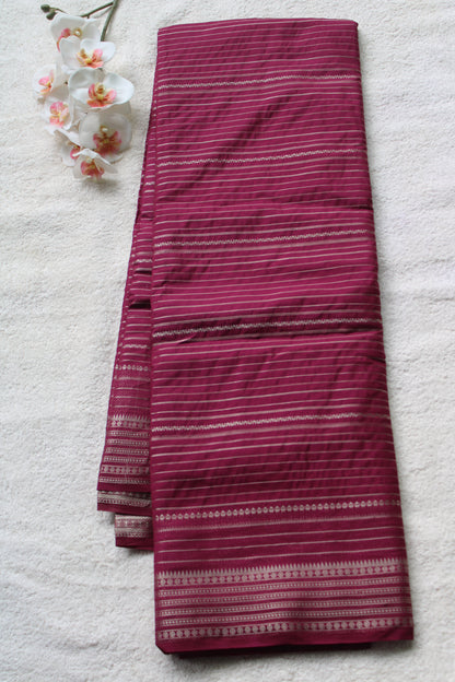 Maroon Colour viscous crape silk saree