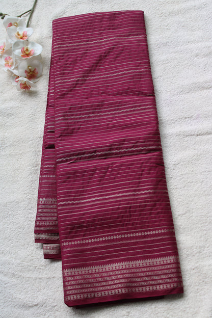 Maroon Colour viscous crape silk saree