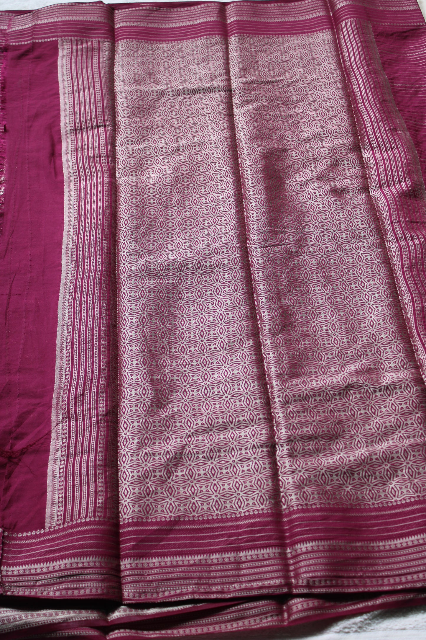 Maroon Colour viscous crape silk saree