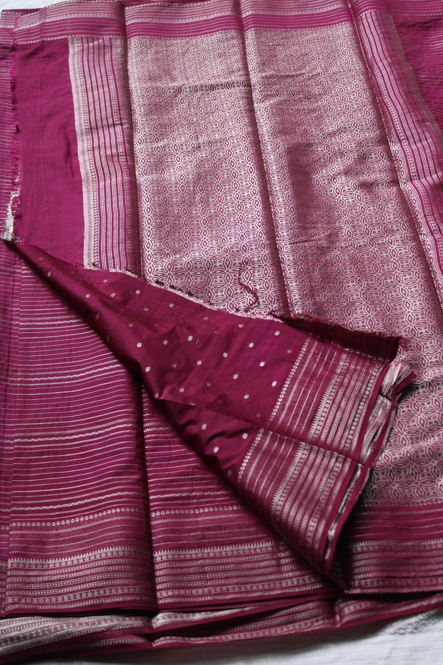 Maroon Colour viscous crape silk saree