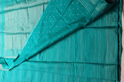 Sea green Colour viscous crape silk saree