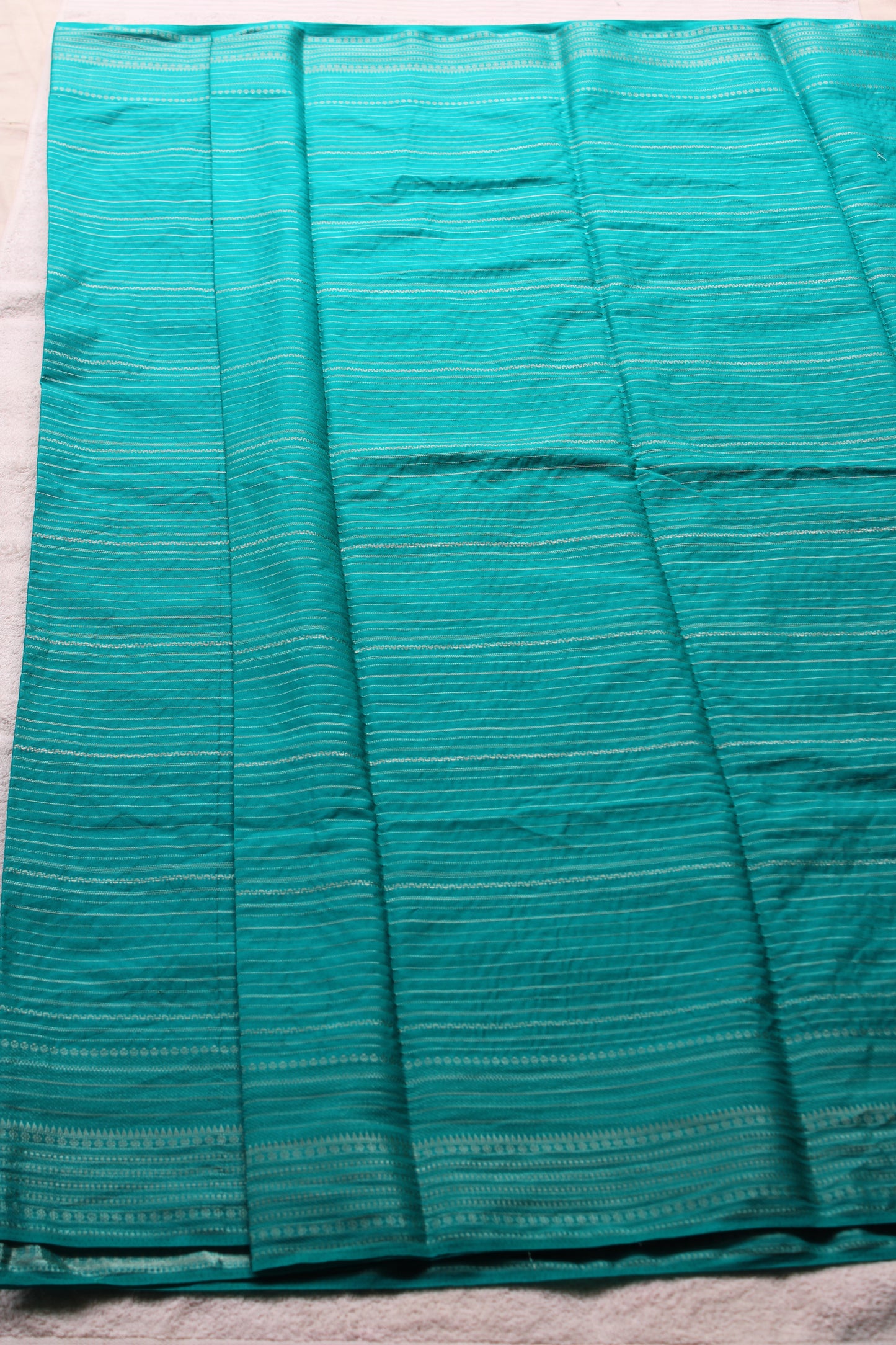 Sea green Colour viscous crape silk saree