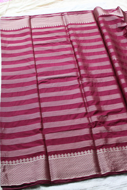 Maroon Colour viscous crape silk saree