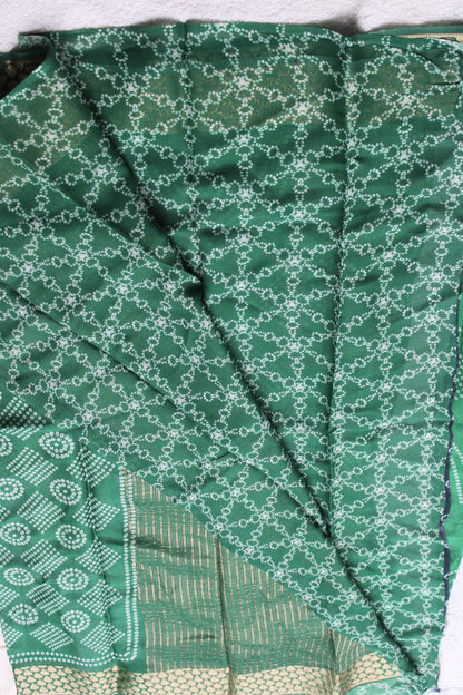 Green Pure chiffon Bandini design saree