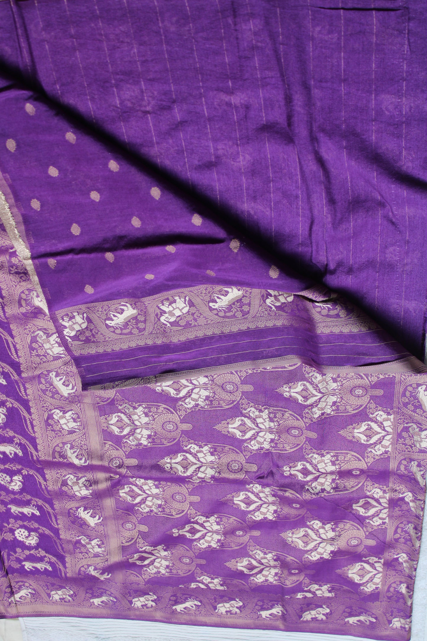 Purple Semi Georgette figure motifs Saree